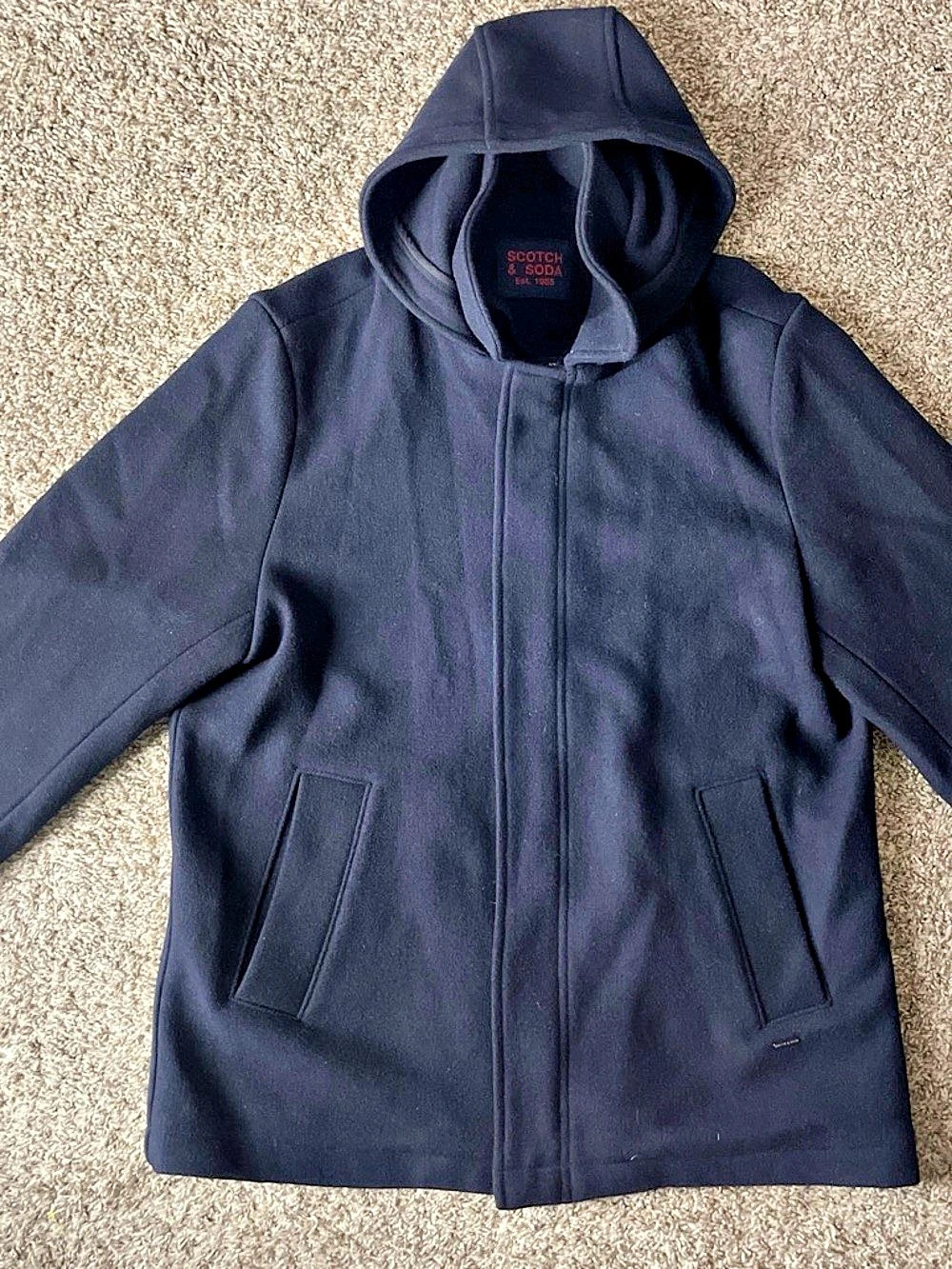Scotch & Soda Men's Hooded Jacket in Blue